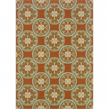 Sphinx By Oriental Weavers Rug, Montego 8323D 3x5 Rectangle - Rust/ Ivory-Polypropylene M8323D073135ST